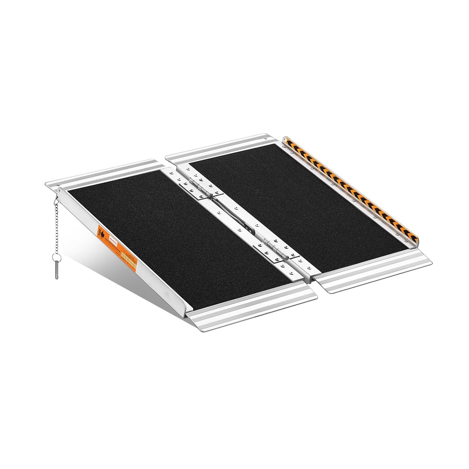 QICBYING Aluminum Wheelchair Ramp, Loading Folding Ramps For Wheelchairs, Portable Capacity For Home Entrance Threshold Doorways，300kg Load(61cm)