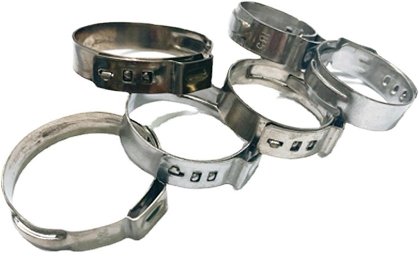 Zynphancer ステンレス鋼製イヤークランププライヤー 10サイズ 6-28.6mm 115個セット 細頭設計 滑り止めハンド