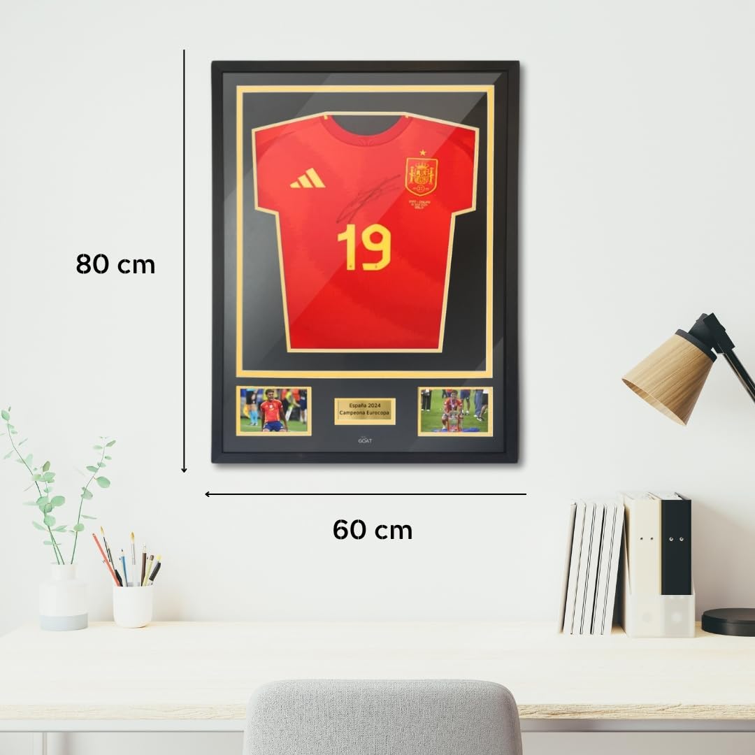 Marco de camiseta de fútbol My Goat 60x80 cm aluminio gris con personalización de fotos y texto