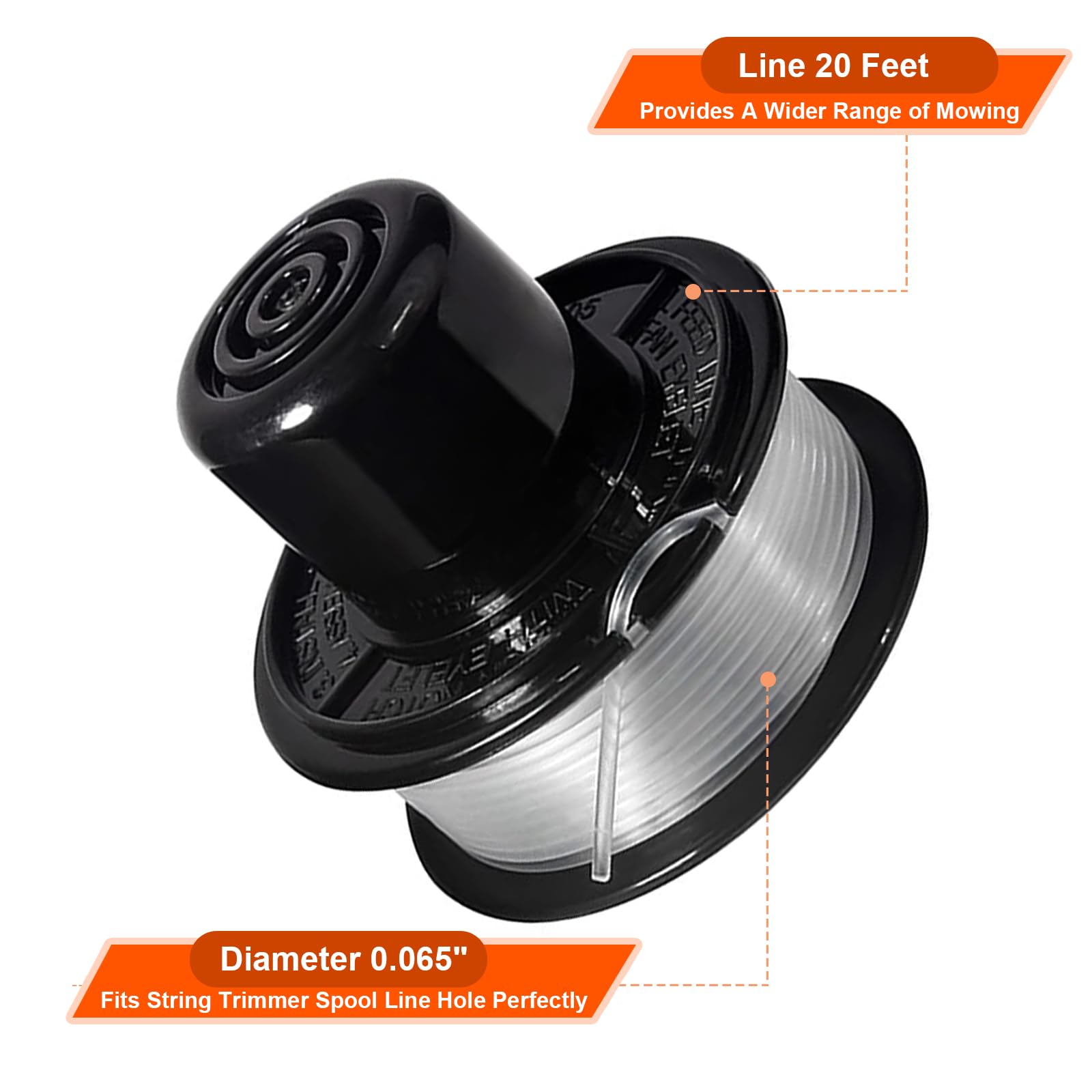 RS-136 kompatibel mit ST1000, ST4000, ST4500, GE600, CST800, ST6800, Ersatz für Black Decker Unkrautfresser, Ersatzteile, Auto-Feed Spule, Rasentrimmerfaden 6 m (6 Spule + 1 Kappe + 1 Feder)