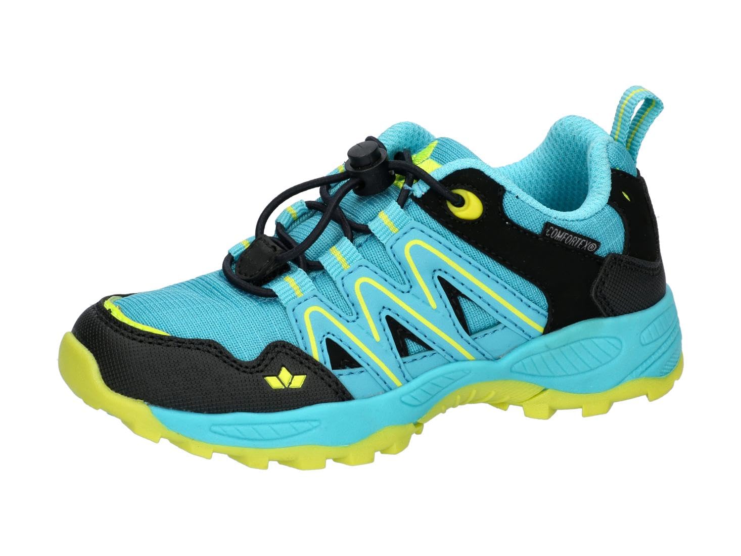 Lico Unisex Kid's Leander Trekking Shoes, Turquoise Black Lemon, 1.5 UK Child