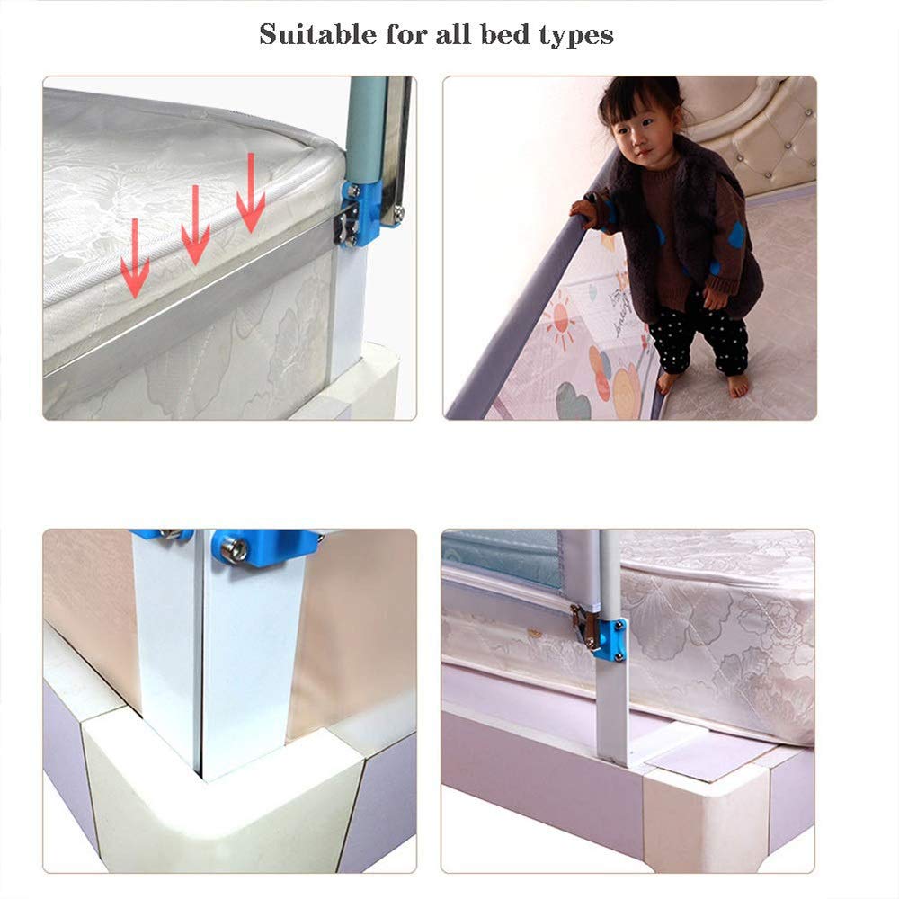 Valla De Seguridad para Cama Infantil, Deflector Lateral De Cama Elevadora Vertical Anticaída, Barandilla De Cama Universal, Transpirable, Agradable para La Piel, Protección Ambiental Antico