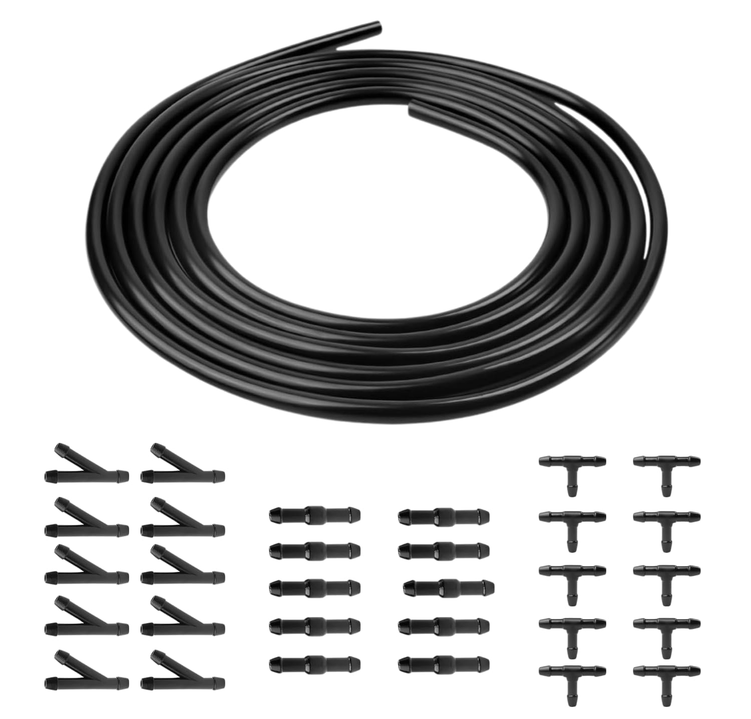 Kit de reparación de manguera lavaparabrisas universal de 3 metros, incluye 30 accesorios de manguera, adecuado para sistemas de lavado de automóviles