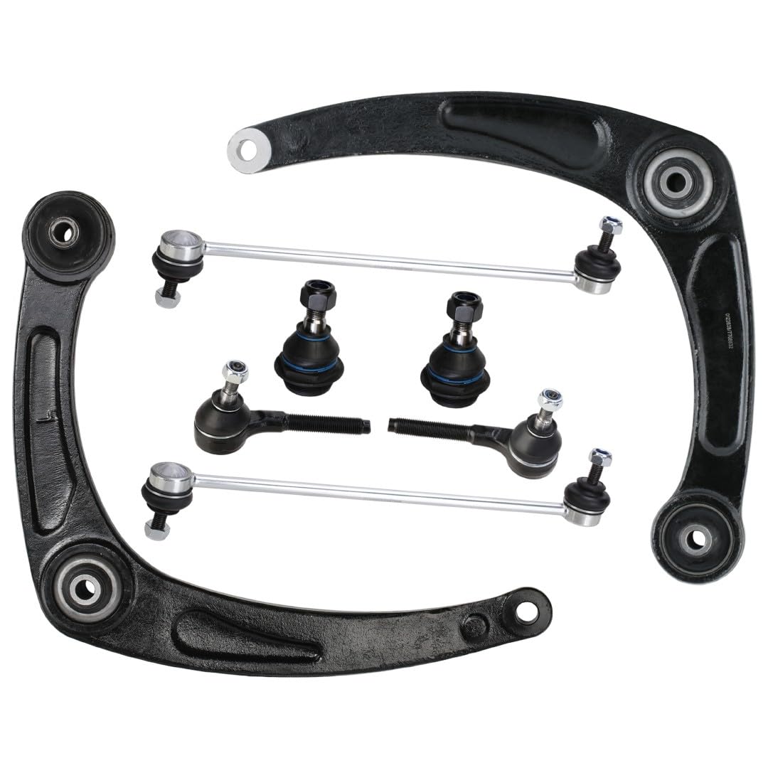 RIDEX 772S0430 Kit Kit de brazos de suspensión Delantero con tuerca autofijadora con tuerca Compatible con CITROËN C4 I LC