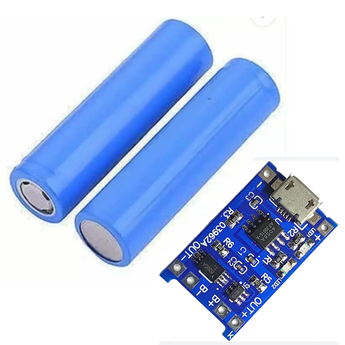 3.7V 2x1200mAh Rechargeable Battery Pack with TP4056 1A Charging Module Protected Lithium DIY Power Kit for Electronics Projects Power Bank Robotics LED Applications-image-32