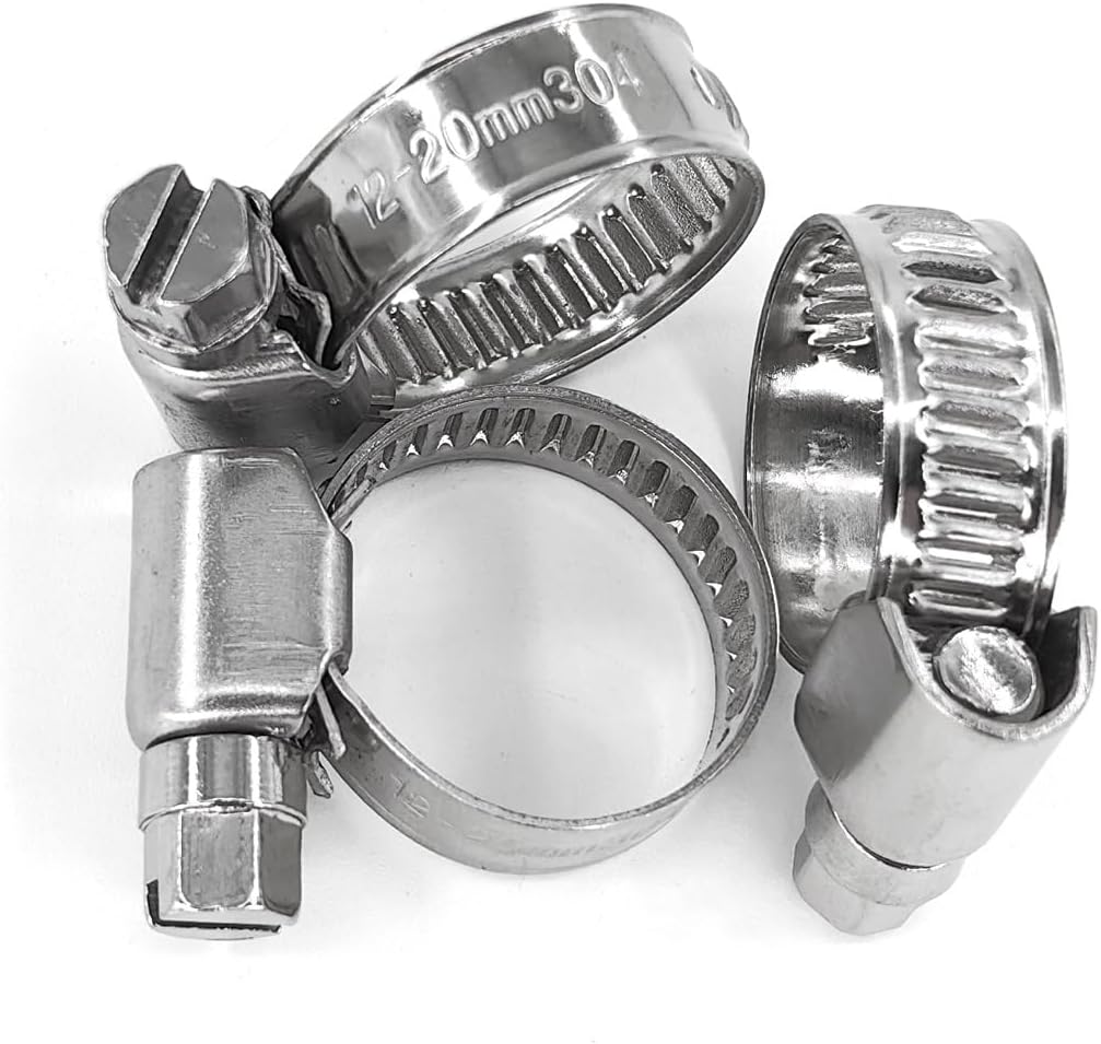 3Sets Brass 1/2" Garden Heavy Duty Hose Mender Repair End Replacement Male Female Connector with Stainless Clamp (Pack of 2)