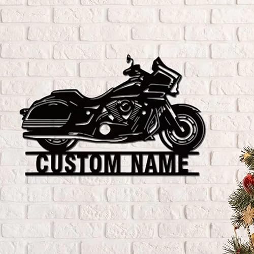 Miniatura 13 de Letrero de metal personalizado para pared de motocicleta con bandera de EE. UU., letrero de metal personalizado para motocicleta, garaje, regalo