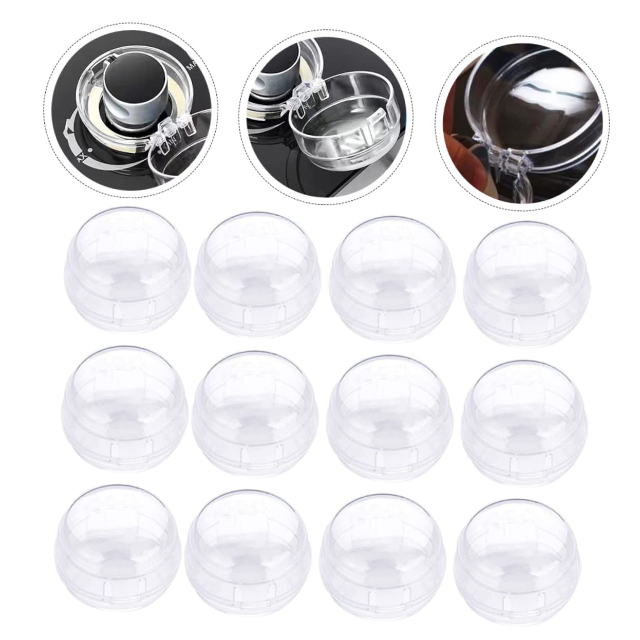 12pcs Gas Stove Knob Protectors Stove Safety Covers Kitchen Safety Guard for Gas Childproof