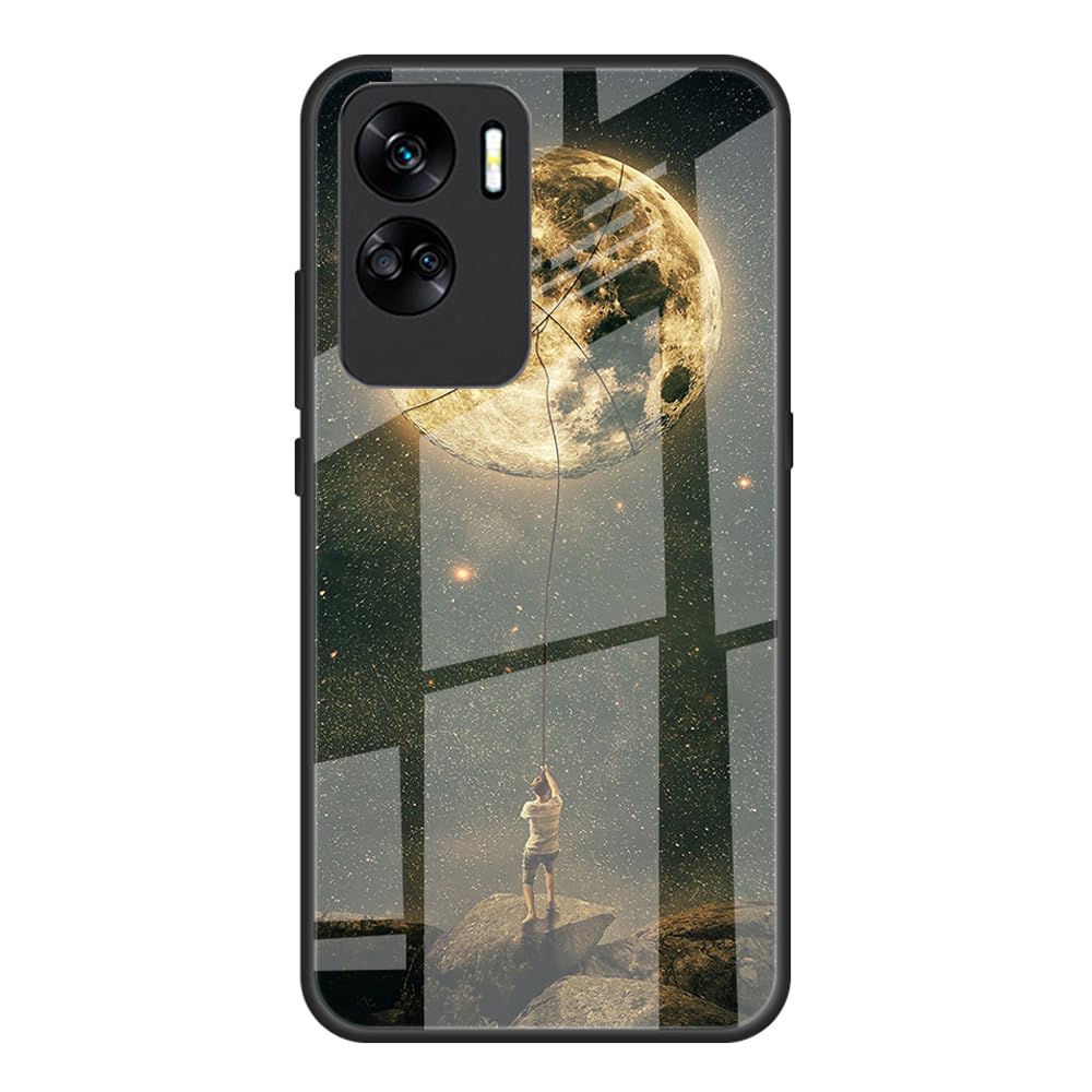 Handyhülle Für Honor 90 – Sternenhimmel-Design Mit Glas-Rückseite & TPU-Rahmen, Kratzfest, Stoßsicher, Pinke Blumen-Optik