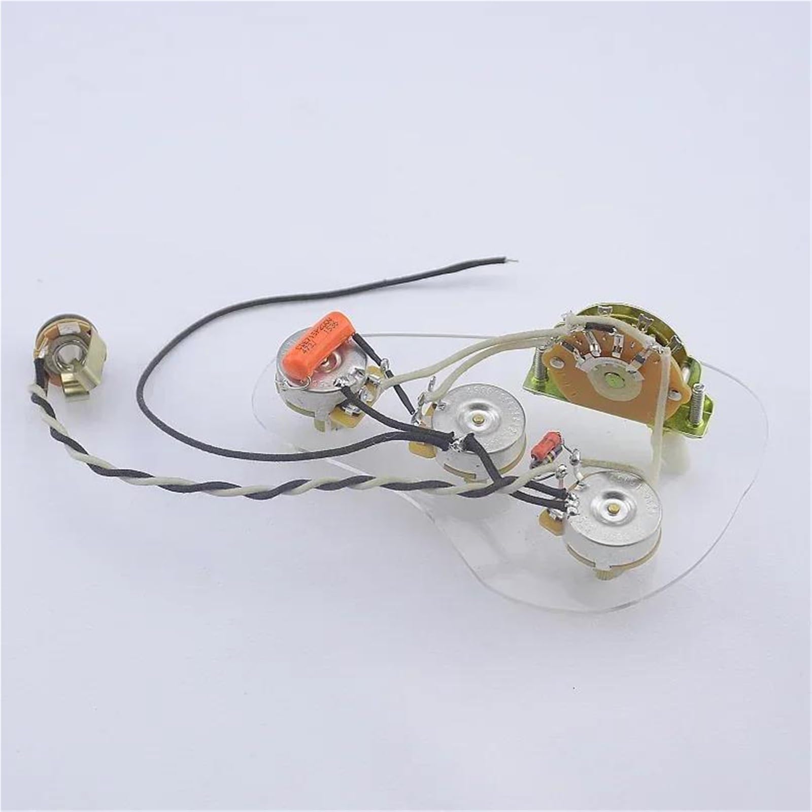 Cablaggio Chitarra Kit di cablaggio precablato con 3 potenziometri in ottone da 250K e interruttore a 5 posizioni accessori per chitarra(3/4)