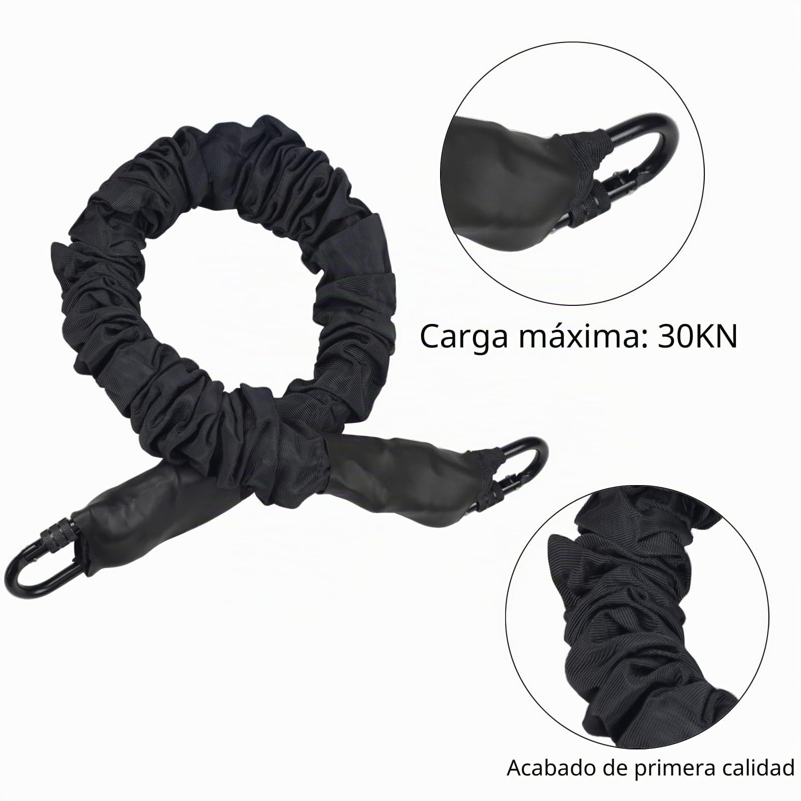 PRIOR FITNESS Cuerda elástica de resistencia para fitness, bandas de resistencia individuales para danza elástica, bandas de entrenamiento antigravedad, sin accesorios, equipo profesional para