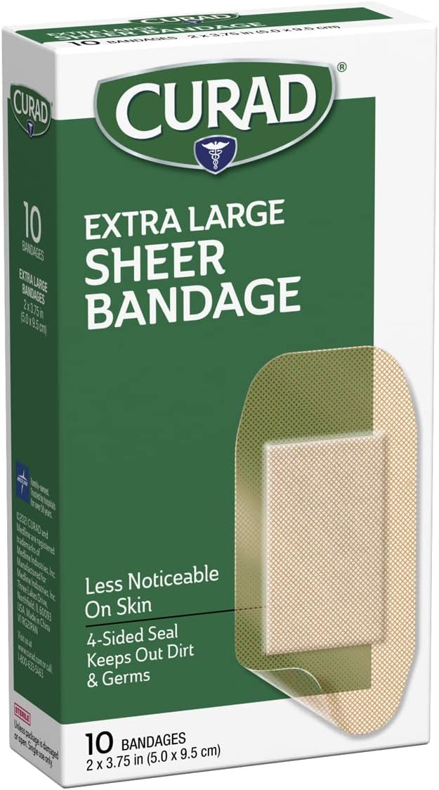 CuradSheer Bandages, Clear, 10 ct