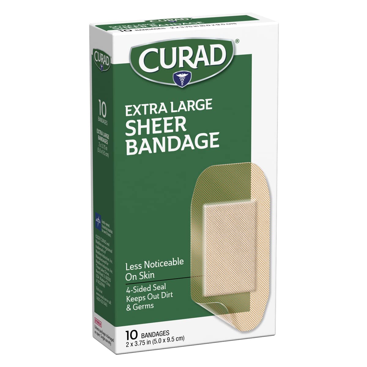 CuradSheer Bandages, Clear, 10 ct