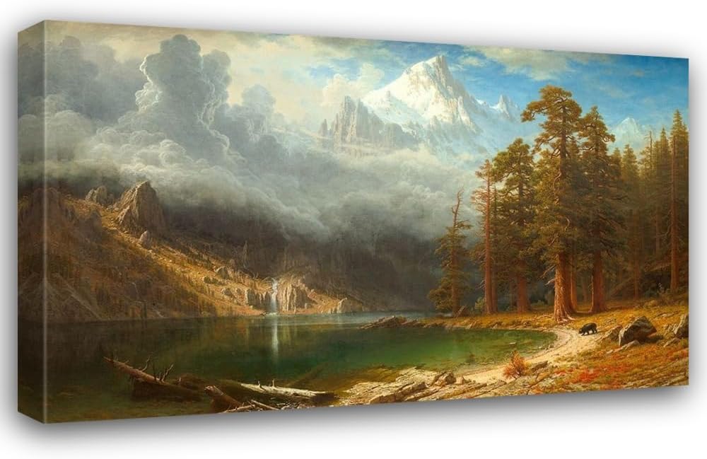 ArtDirect Mount Corcoran Custom Framed Art Print Giclee Print or Canvas Options with Various Sizes and Customization by Bierstadt, Albert