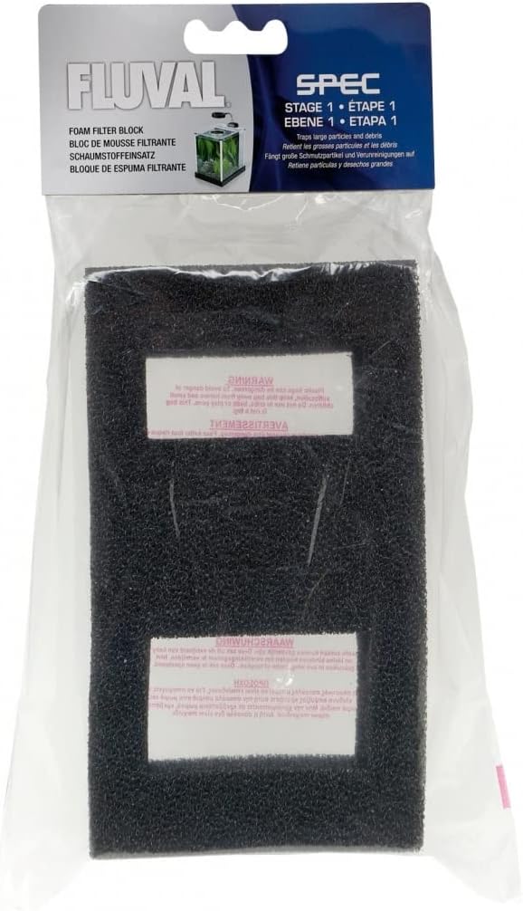 Fluval Spec Foam Filter Block, Replacement Aquarium Filter Media, A1376, Large Breeds