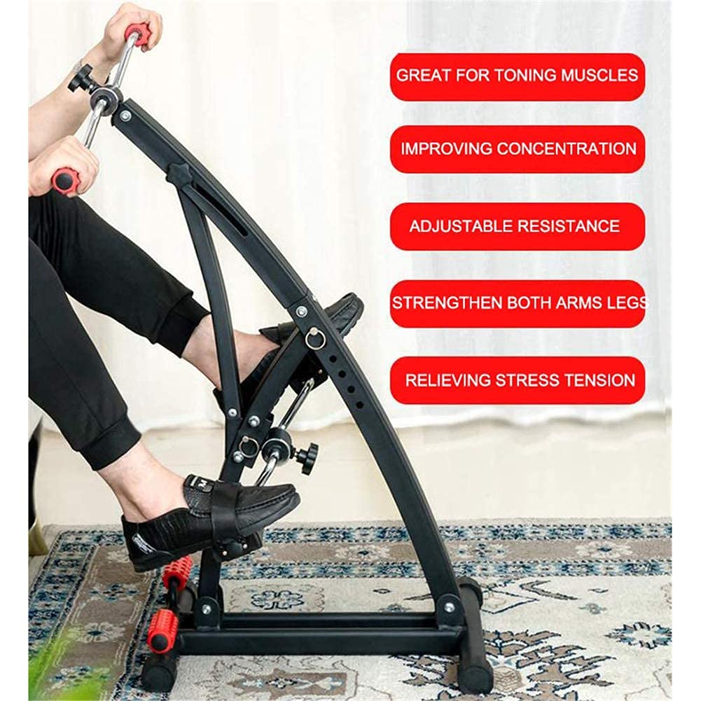 Pedale Ginnico - Pedale Portatile per Esercizi per Piedi, Mani, Braccia, Gambe con Rullo per Massaggio Mani e Piedi, Attrezzatura da Palestra per Riabilitazione Fitness per Anziani