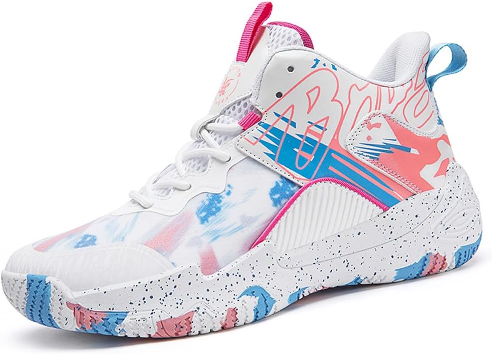 VAXAV Unisex Women's Men's Fashion High Top Basketball Shoes Non Slip Outdoor Tennis Sneakers