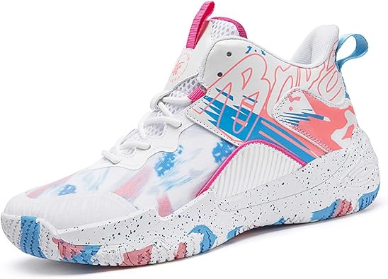 VAXAV Unisex Womens Mens Fashion High Top Basketball Shoes Non Slip Outdoor Tennis Sneakers