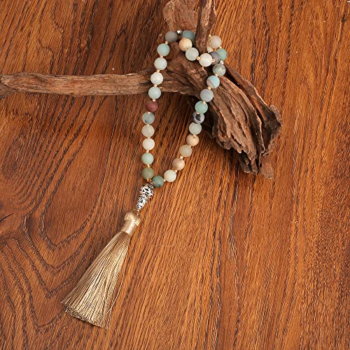 Hovaete Tasbih Prayer Beads Allah & Muhammad Islamic Prayer Rosary Muslim Islam Misbaha Tasbeeh Sibha 33 Bracelet (8mm Amazonite 33 Beads) by Hovaete - Image 4