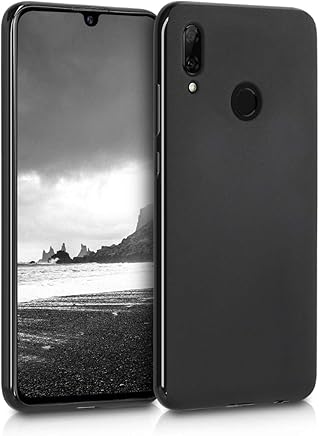 kwmobile Funda para Huawei P Smart (2019) - Carcasa para m?vil en [TPU Silicona] - Protector [Trasero] en [Negro Mate]