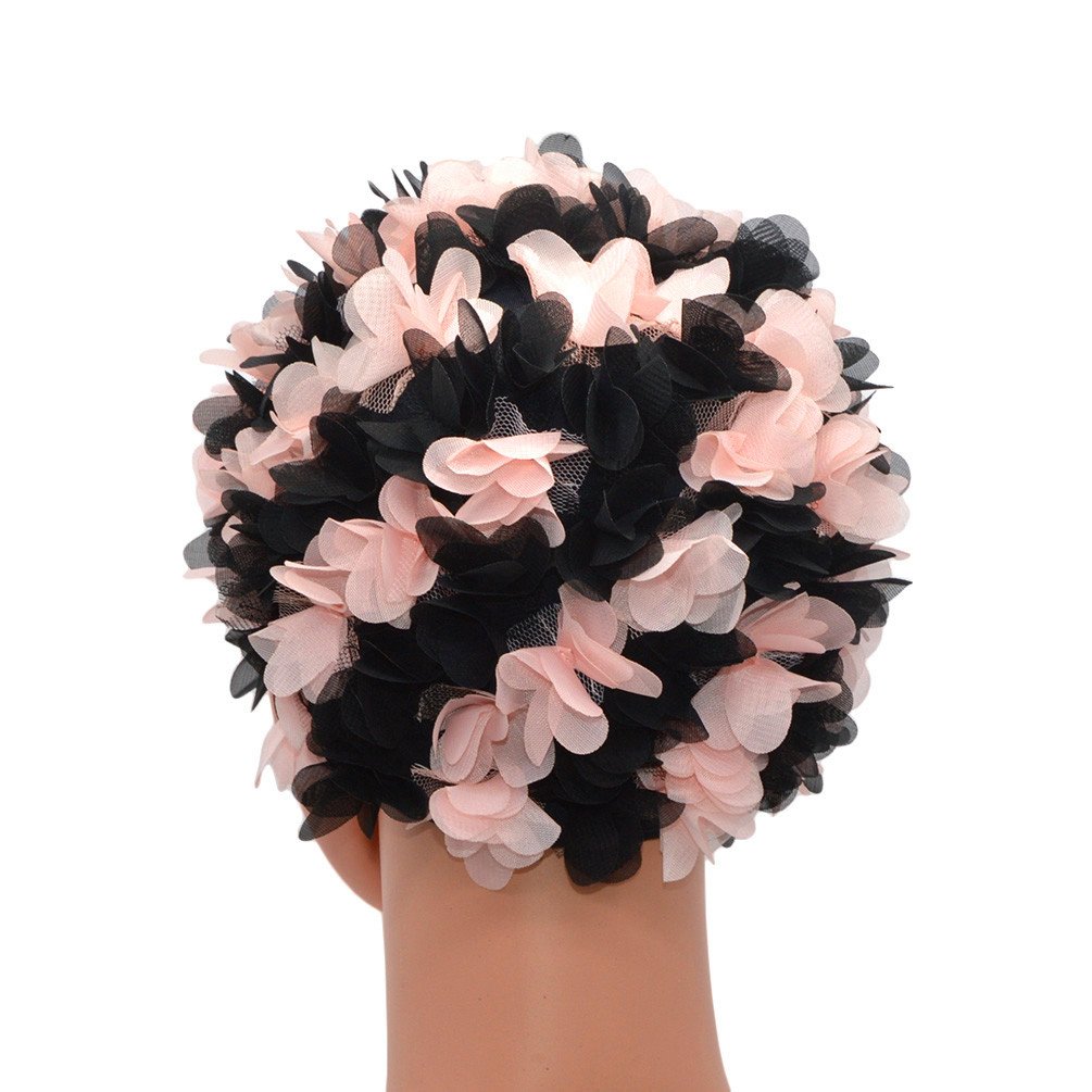 Bonnet De Bain En Dentelle Pour Femme - Style Rétro Vintage Pétales De Fleur - Medifier
