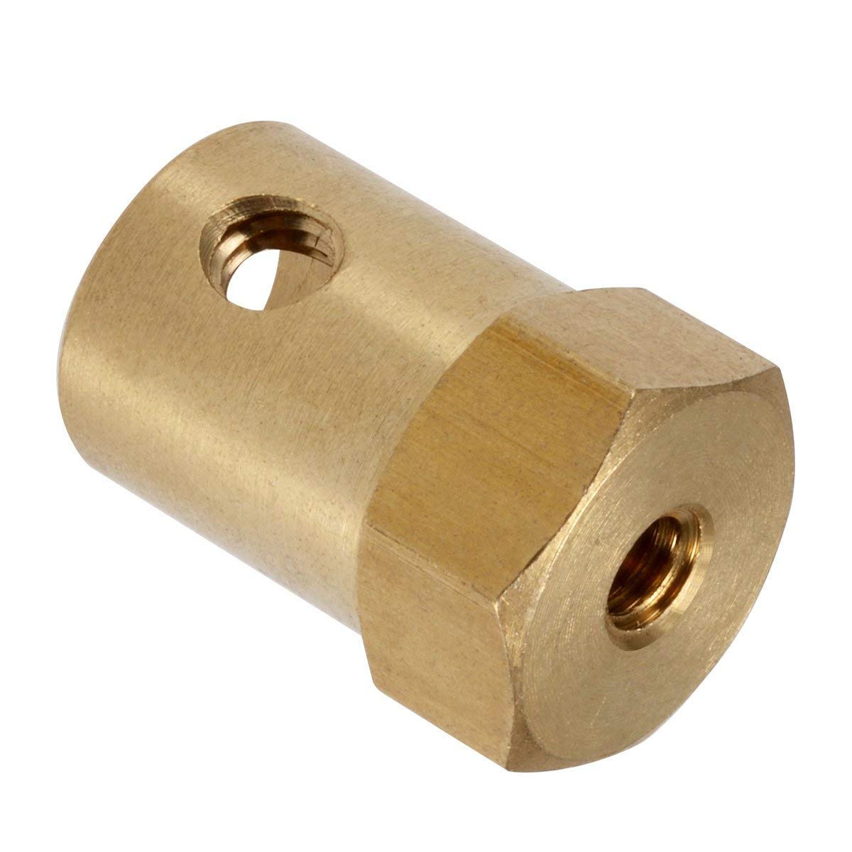 Vogueing Tool 3,17 mm ottone albero esteso accoppiatore esagonale connettore motore robot accessori fai da te con chiave esagonale e vite (confezione da 4)