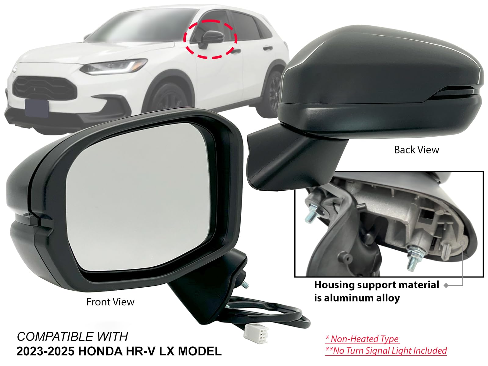 Amazon.com: APA Replacement for Exterior Rear View Mirror Power
