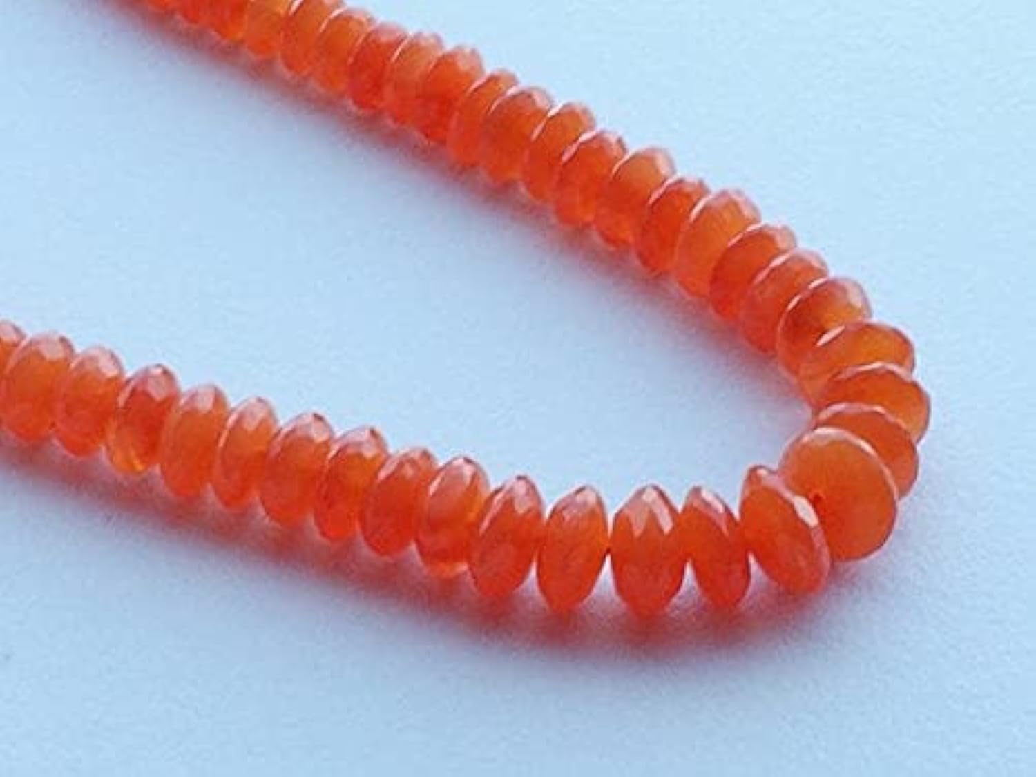 Carnelian necklace haut de gamme en véritables disques de cornaline LKBEADS