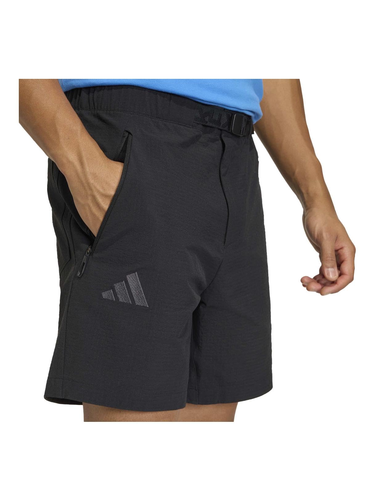 adidas Xperior Mid Herren Trekking Shorts inkl. Gürtel Leichte, elastische Wandershorts mit recyceltem Material, hohem Bund