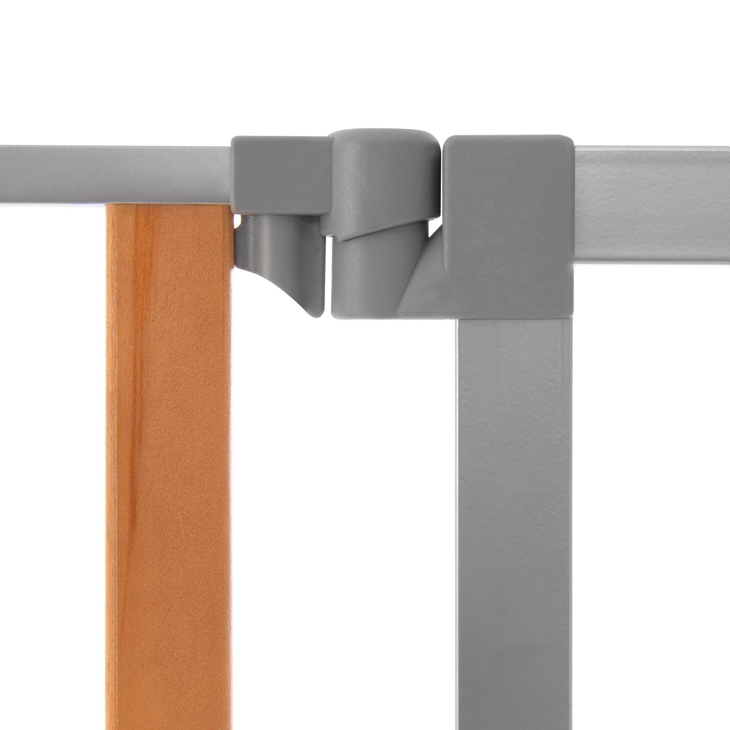 Hauck Barrera de Seguridad de Niños para Puertas y Escaleras Wood Lock 2 Safety incl. Extension 9 cm, Sin Agujeros, 84-89 cm, Metal y Madera (597392)