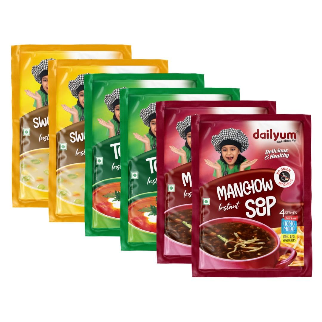 See full amazon price history chart for Dailyum Instant Soup Combo Of 6 | No Onion Garlic | 2 Manchow Soup | 2 Tomato Soup | 2 Sweetcorn Soup | Natural | No MSG | Jain | 50g Each Dailyum Instant Soup Combo Of 6 | No Onion Garlic | 2 Manchow Soup | 2 Tomato Soup | 2 Sweetcorn Soup | Natural | No MSG | Jain | 50g Each (B0BT28QMKC) Amazon Price History, Amazon Price Tracker