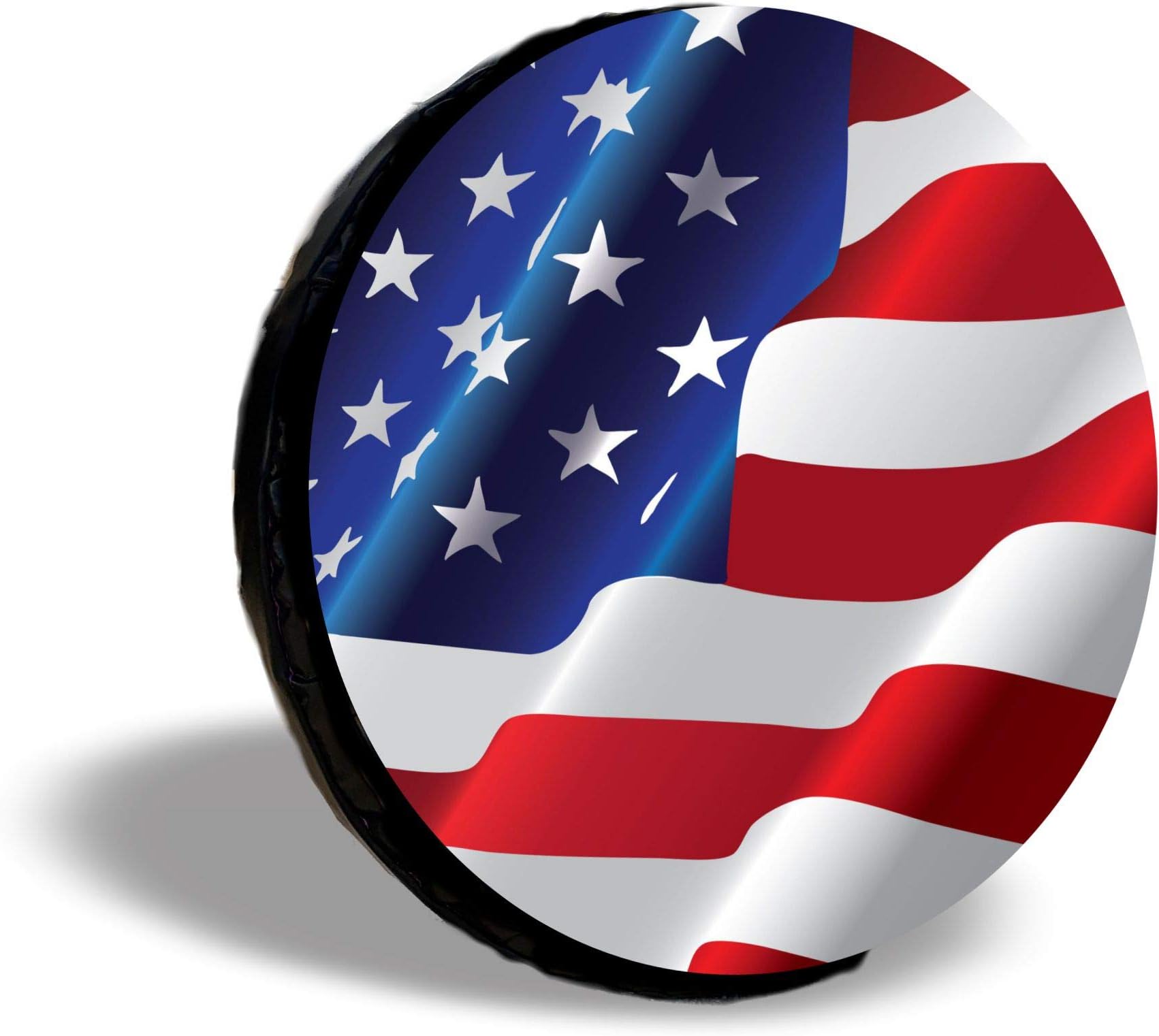 American Flag Spare Tire Cover RV Camper Trailer & More(Select Popular Sizes in Drop Down menu or Contact us