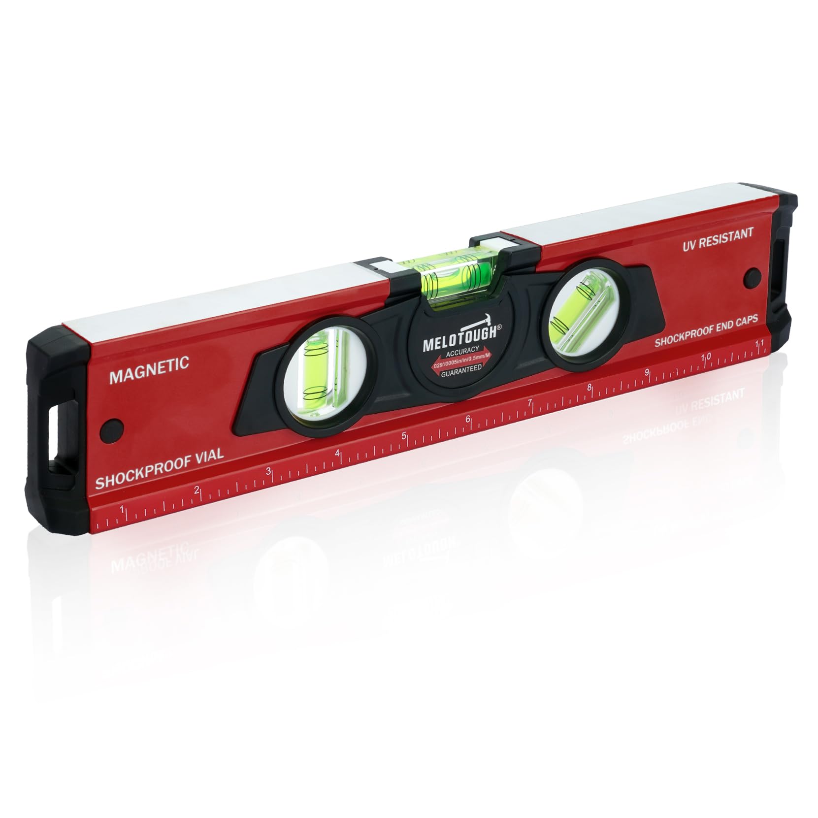 MELOTOUGH Magnetic Level - 12 Inch Torpedo Level -1