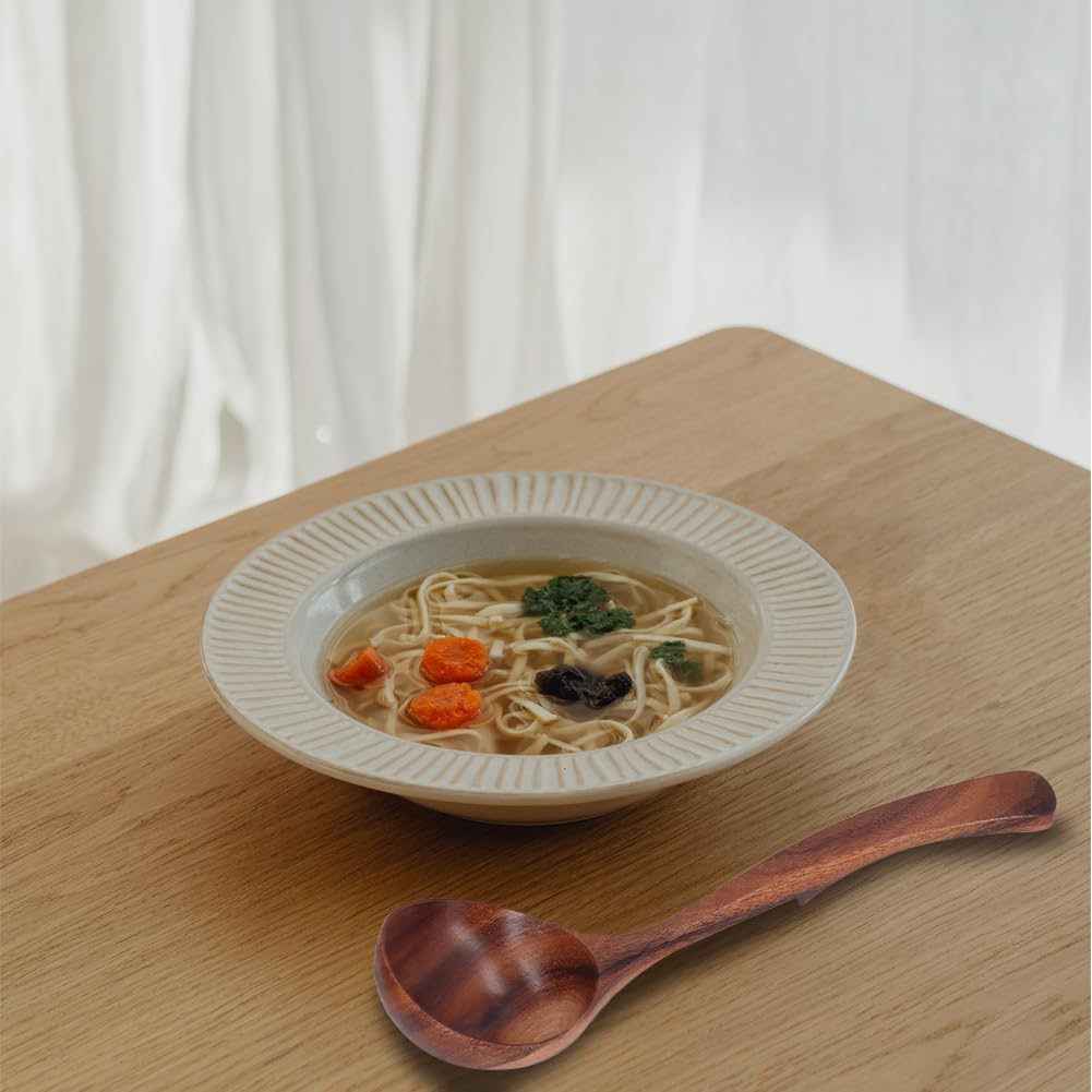 Teak Wooden Ladle Spoon, Long Handle Soup Serving Spoon