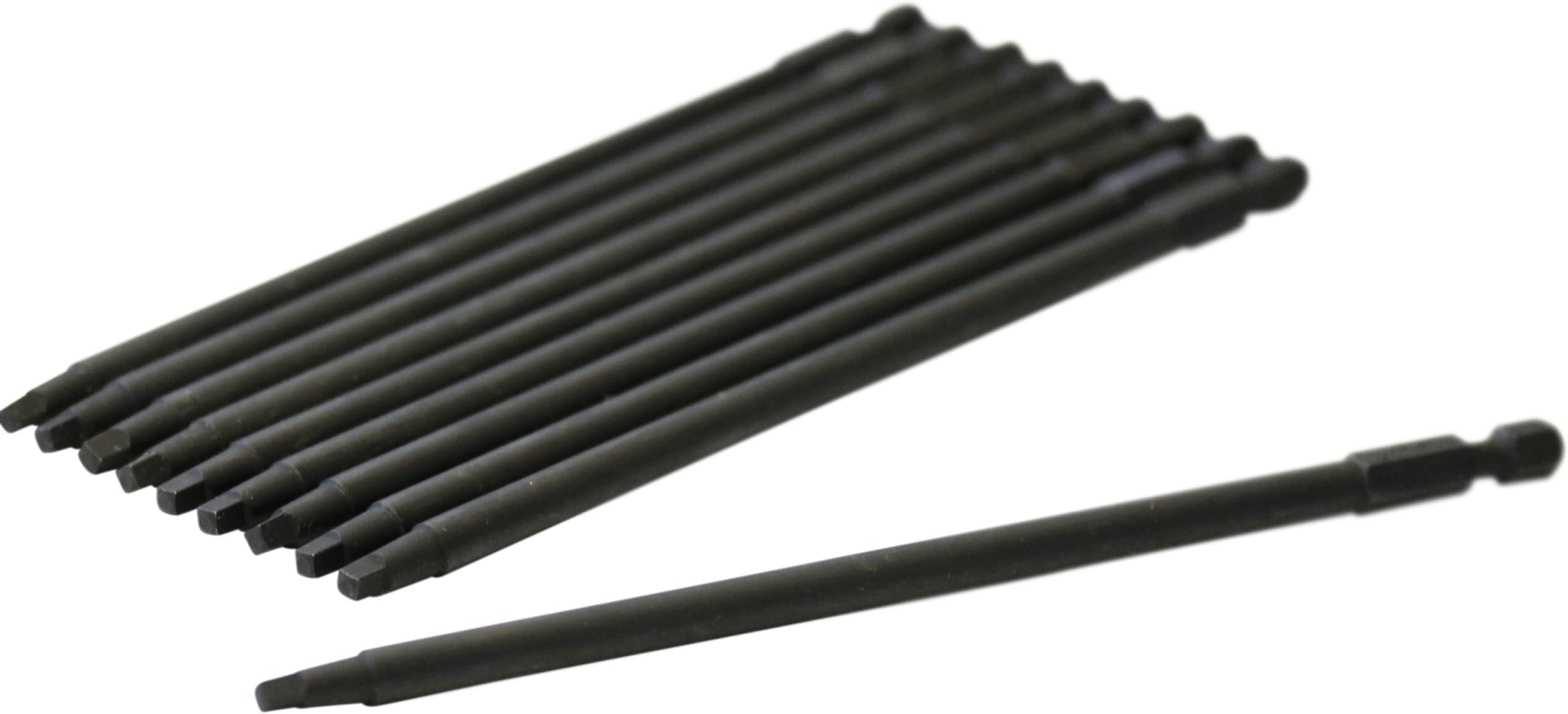 UFFY - 6" Inch Robertson Square SQ # 2 Power Impact Bit 10 pack 1/4 Hex