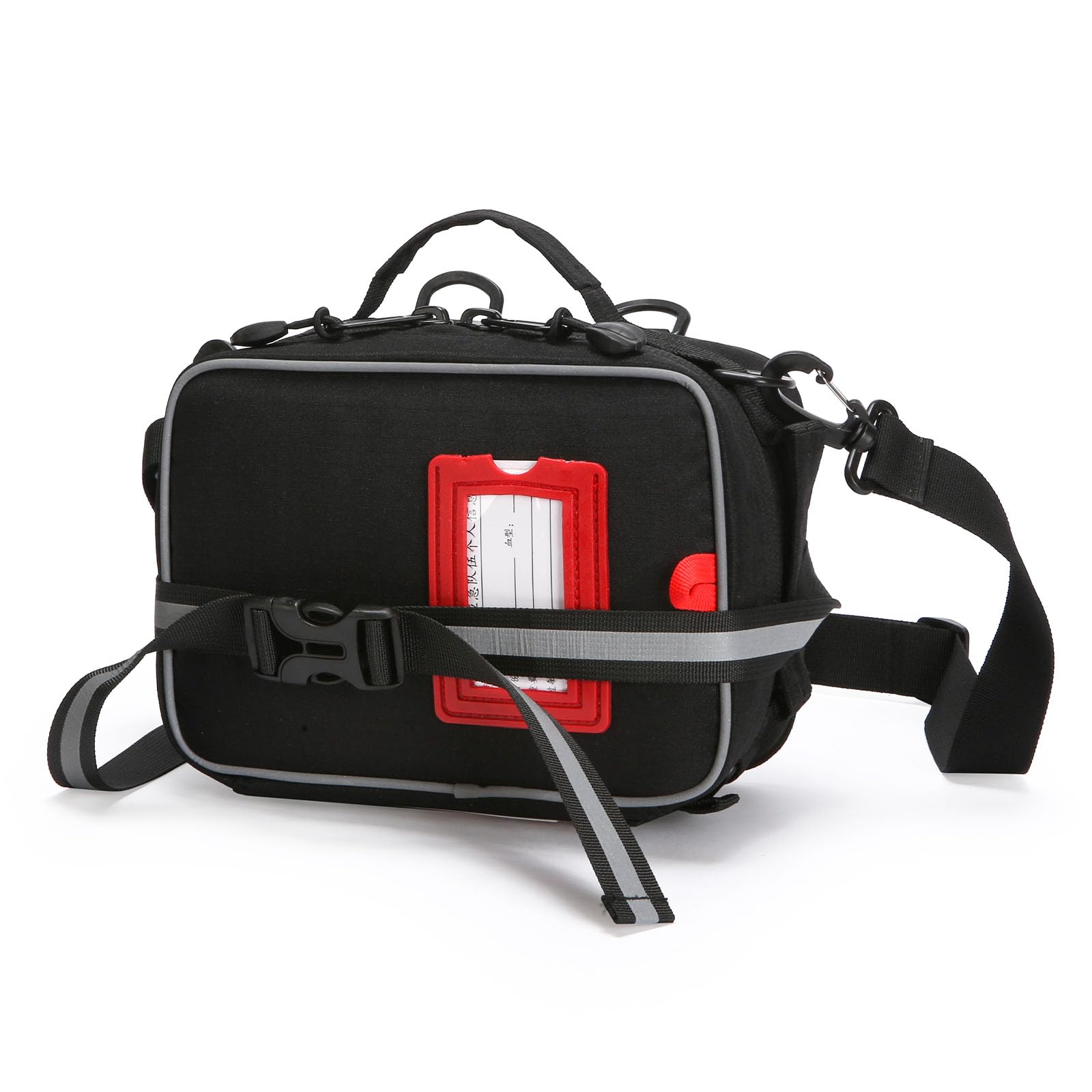 Kit di pronto soccorso di emergenza, borsa per medicine vuota, borsa portatile di pronto soccorso, per casa, ufficio, campeggio, escursionismo, viaggi., Nero