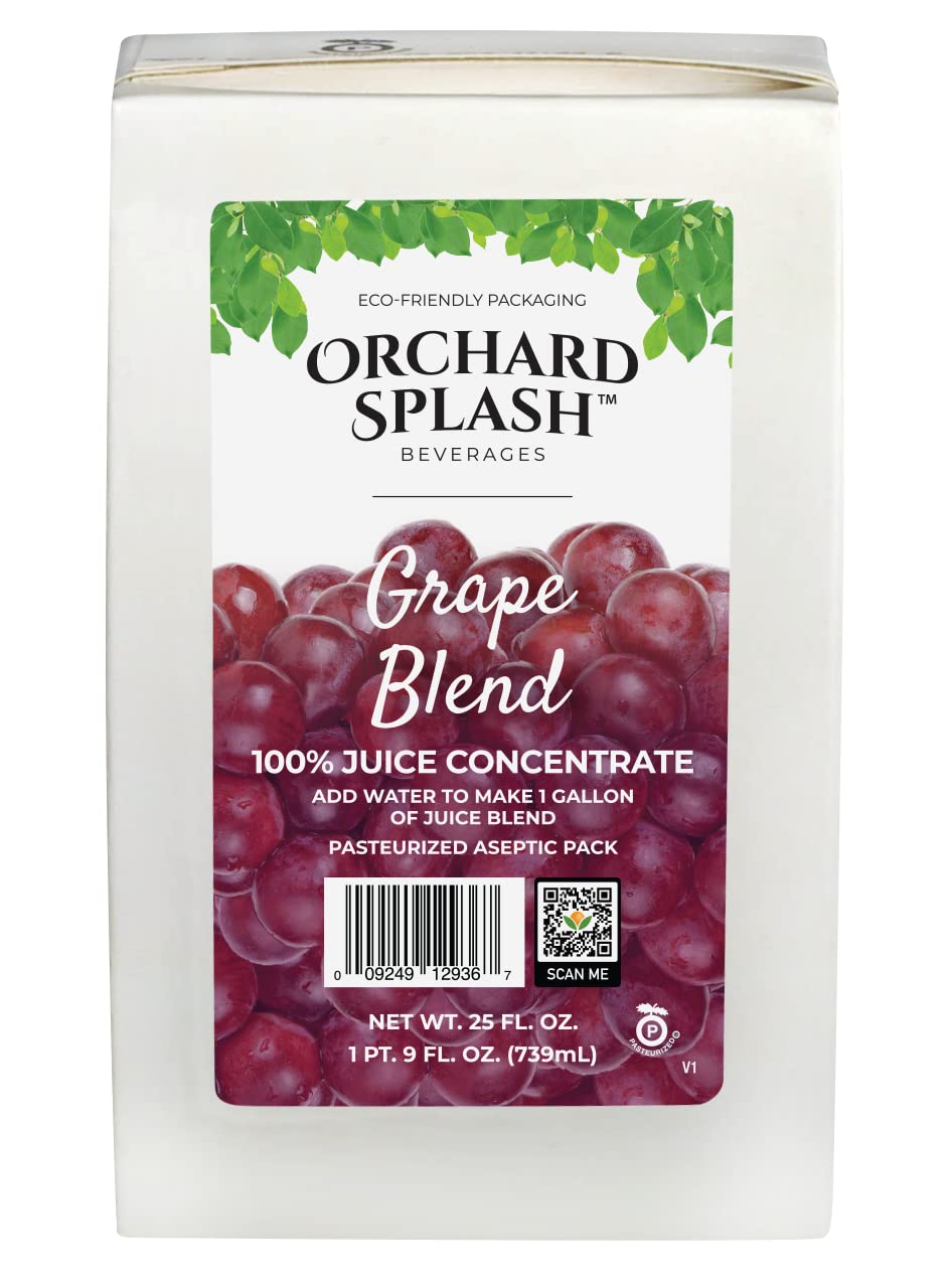 Orchard SplashGrape Blend 100% Juice Based Concentrate, 25oz (12 Cartons per Case)