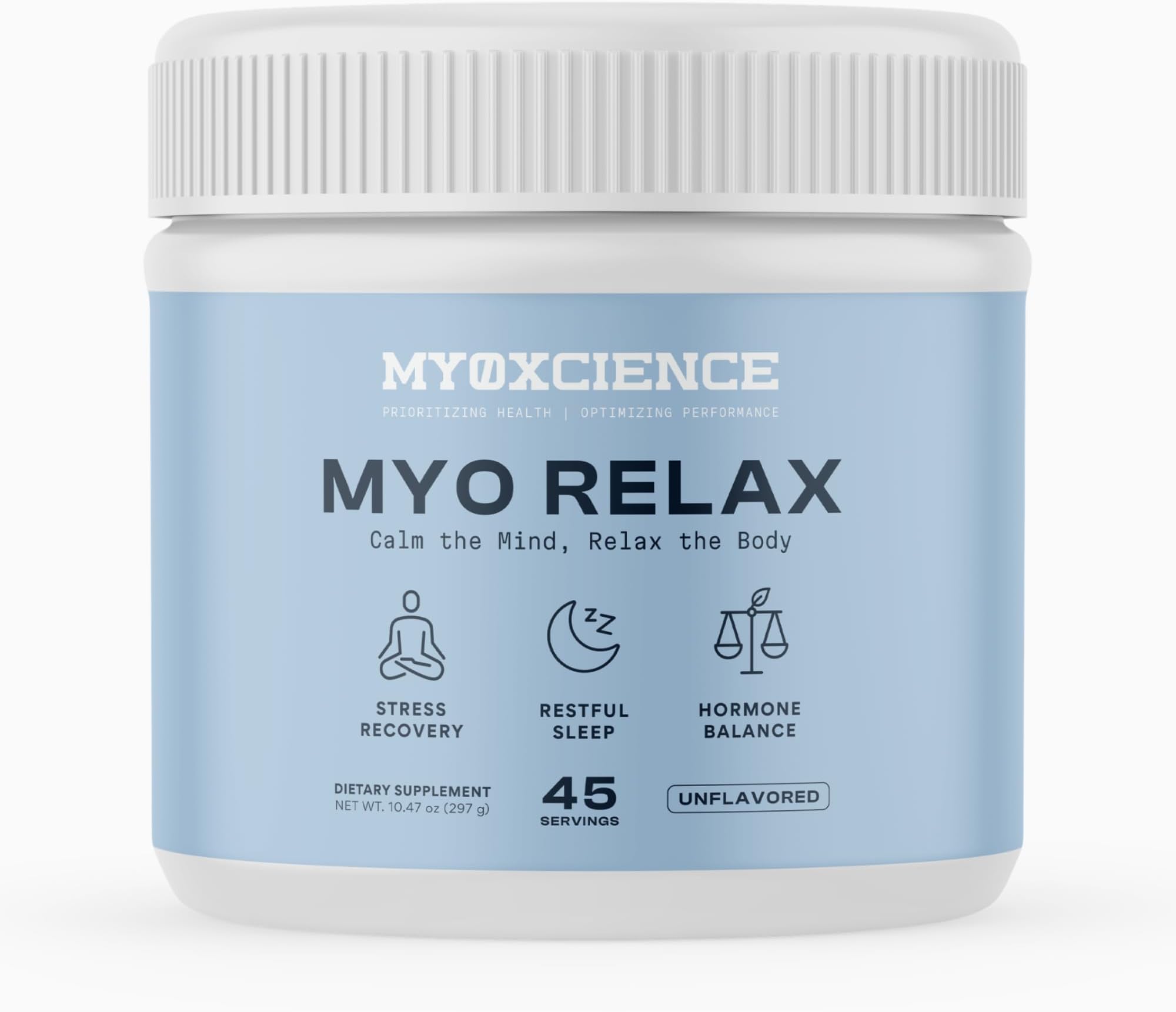 MYOXCIENCE Myo Relax & Calm | Unflavored | 45 Serving Jar