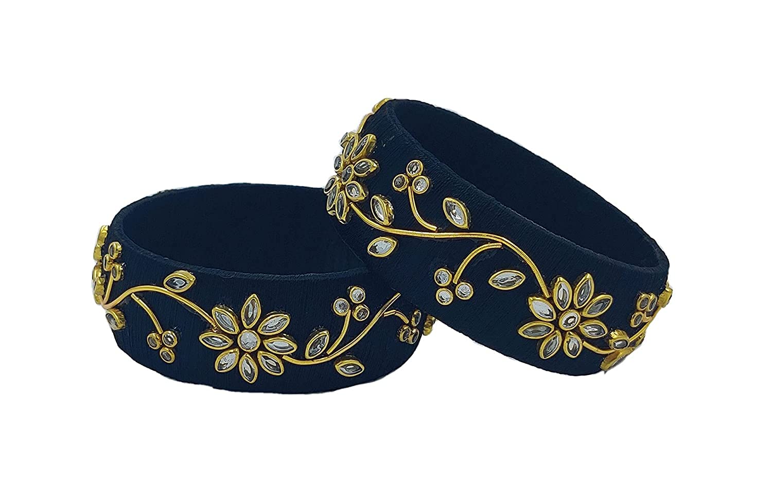 See full amazon price history chart for pratthipatis Silk Thread Bangles New Worked Broad Kada Bangles With Kundan Stones Bangle set (Black) (Pack of 2) (Size-2/2) pratthipatis Silk Thread Bangles New Worked Broad Kada Bangles With Kundan Stones Bangle set (Black) (Pack of 2) (Size-2/2) (B0D1NWWQVM) Amazon Price History, Amazon Price Tracker