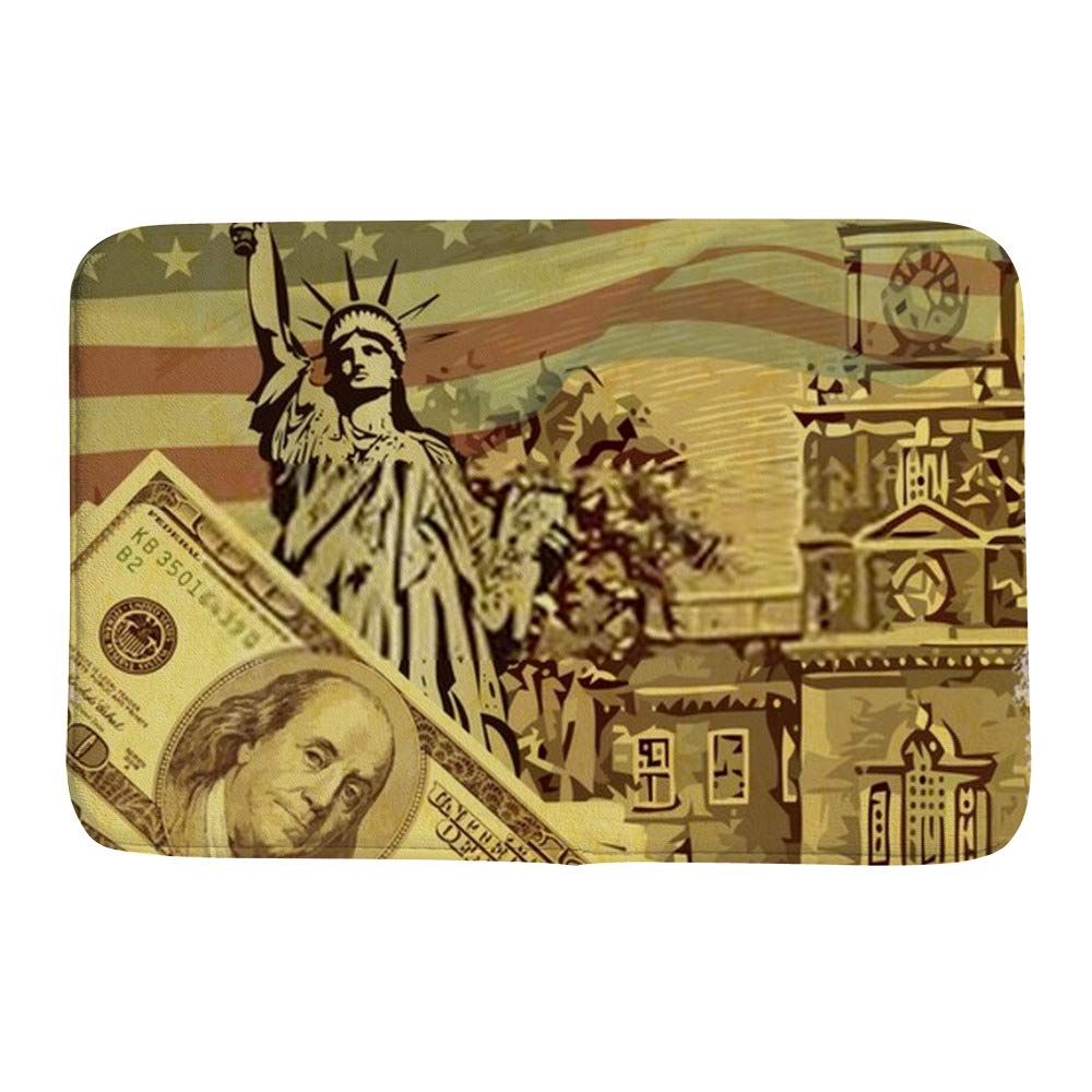 Tapis de bain antidérapant anti-glissade en velours corail 91x61 cm