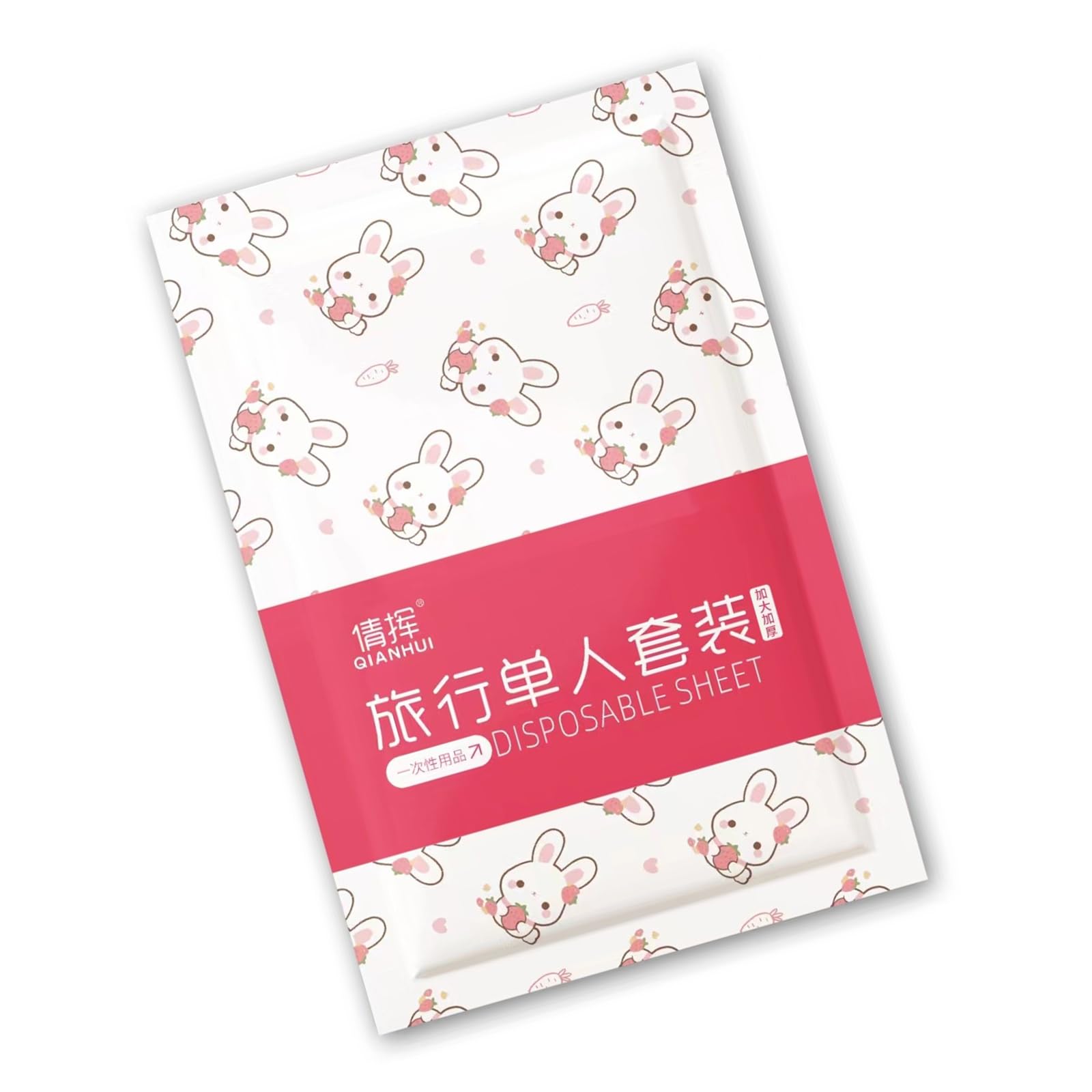 LUOFENG Disposable Hotel Bedding Set 3/4Piece Including Sheet Duvet Cover and Pillowcase for Travel and Business Trips