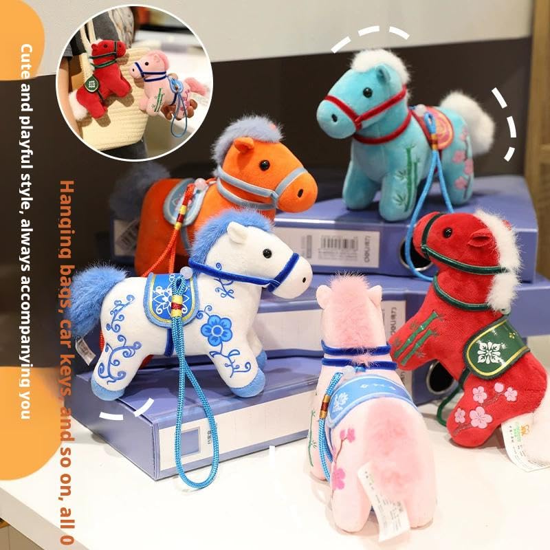 Generisch Chinese New Year 2026 Keychain – Pferd-Anhänger Aus Leder, Als Rucksack-Deko, Wallet-Ornament Für Kinder, Teens & Sammler