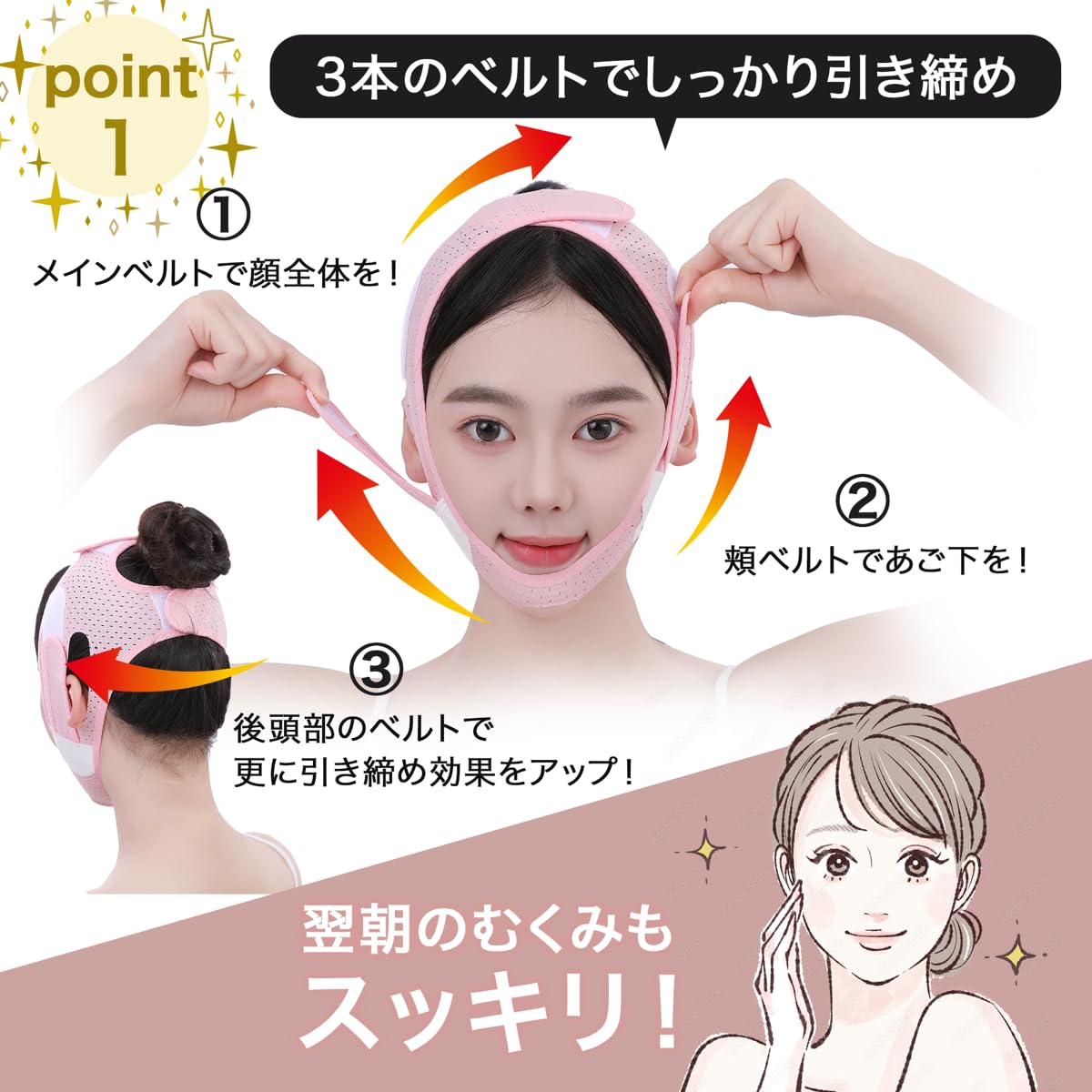 Amazon | 小顔ベルト フェイスベルト フェイスバンド フェイス