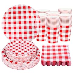 200PCS Red Gingham