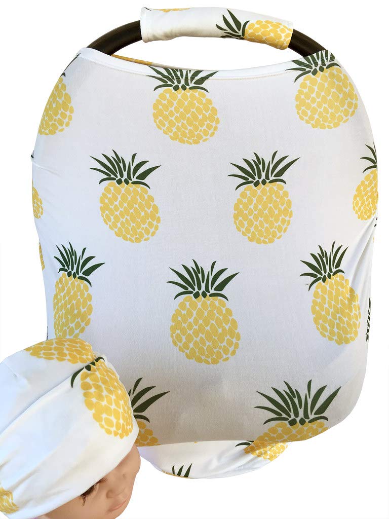 Rosy Kids Stretchy Infant Car Seat Canopy Cover, Jersey Car Seat Cover Elastic