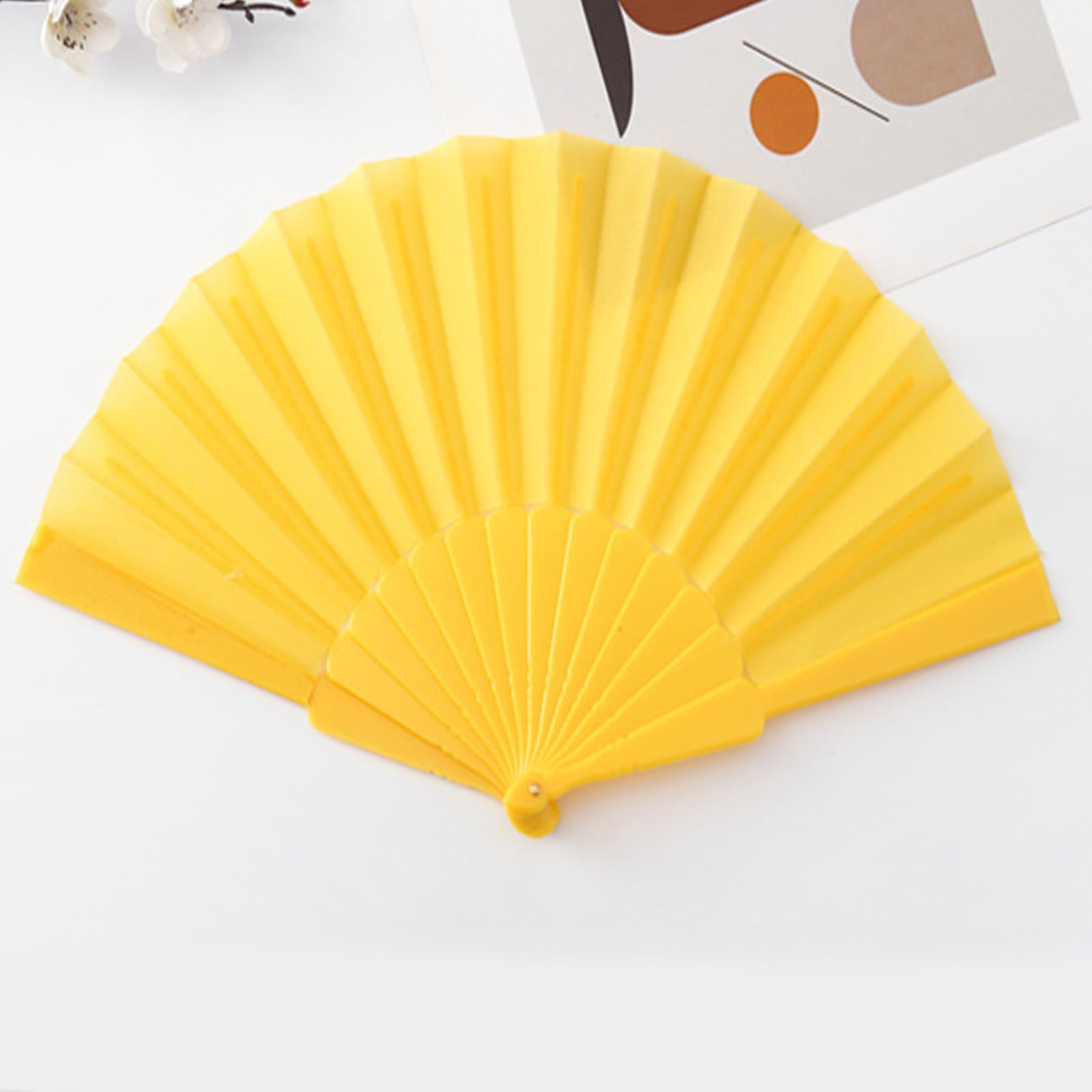 Abanico plegable chino retro de mano grande para baile cosplay fiesta