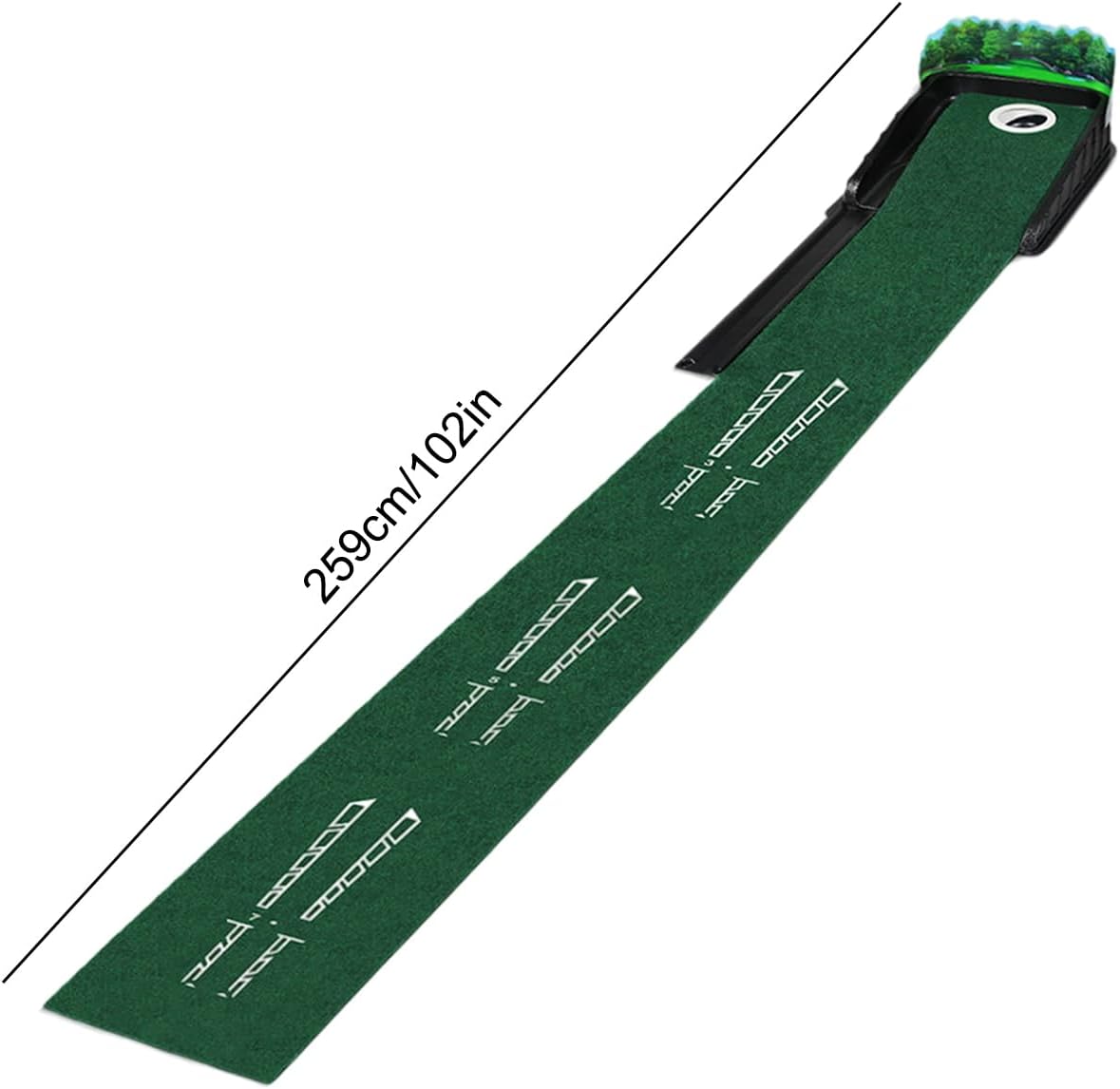 Putting Green Indoor, Putting Green Indoor | Outdoor Golf Mat | Golf Mat with Automatic Ball Return Track for Birthday, Lovers, Mini Games, Practice
