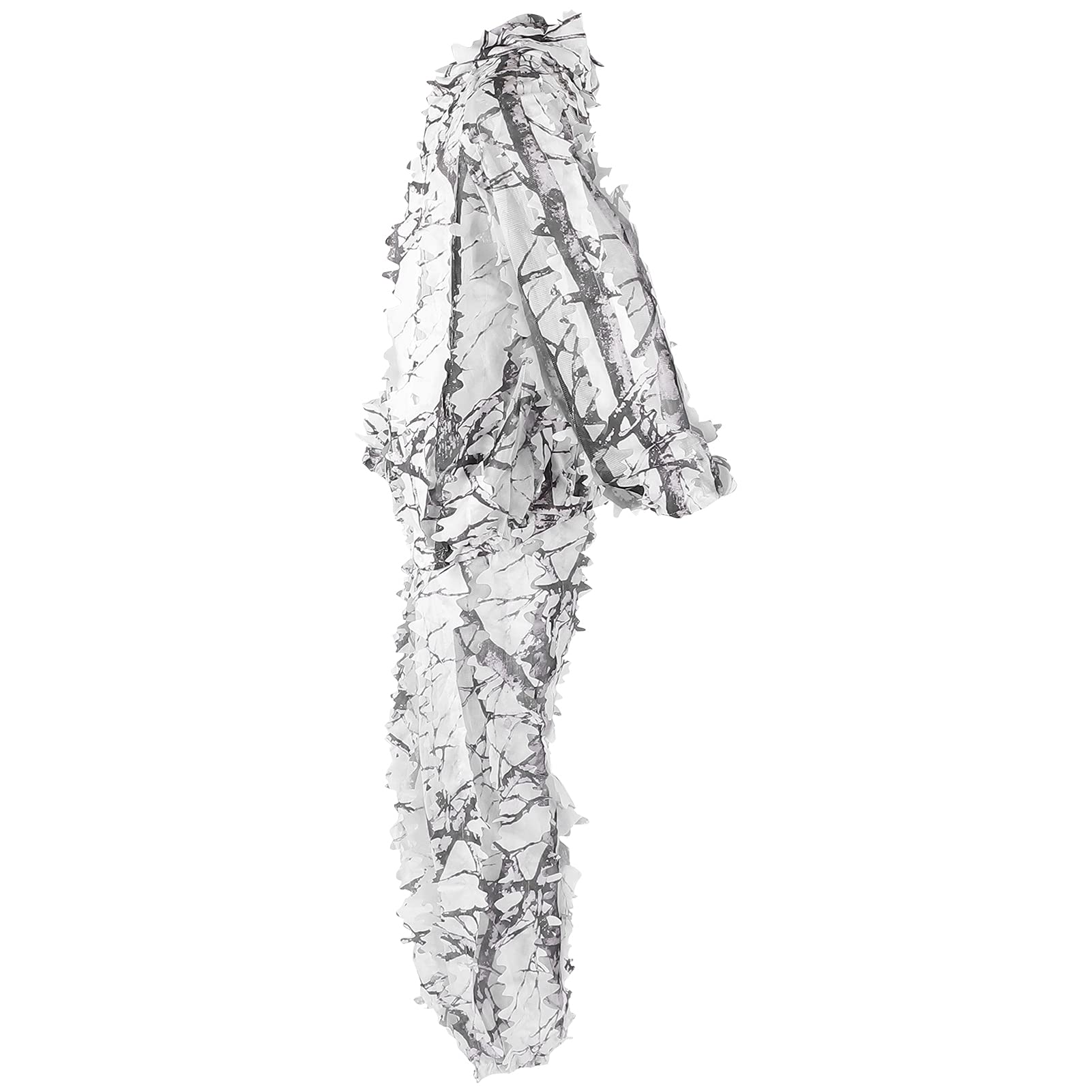 Teror 3D Leaf Suit, Snow Wild Camouflage Ghillie Suit 3D Leaf Kurtka i spodnie Set Ubrania do polowania