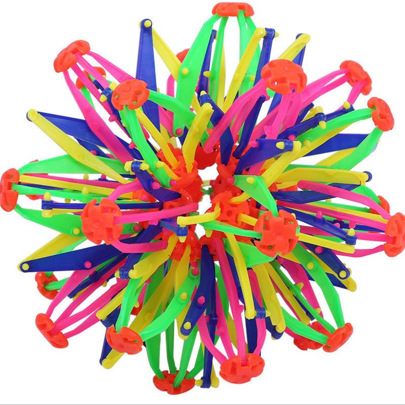 ECVV Expandable Breathing Colorful Inflatable Ball Expandable Magic Ball - Stress Reliever Fidget Toys - Breathing Magic Collapsible Ball Toys for Kids & Adults