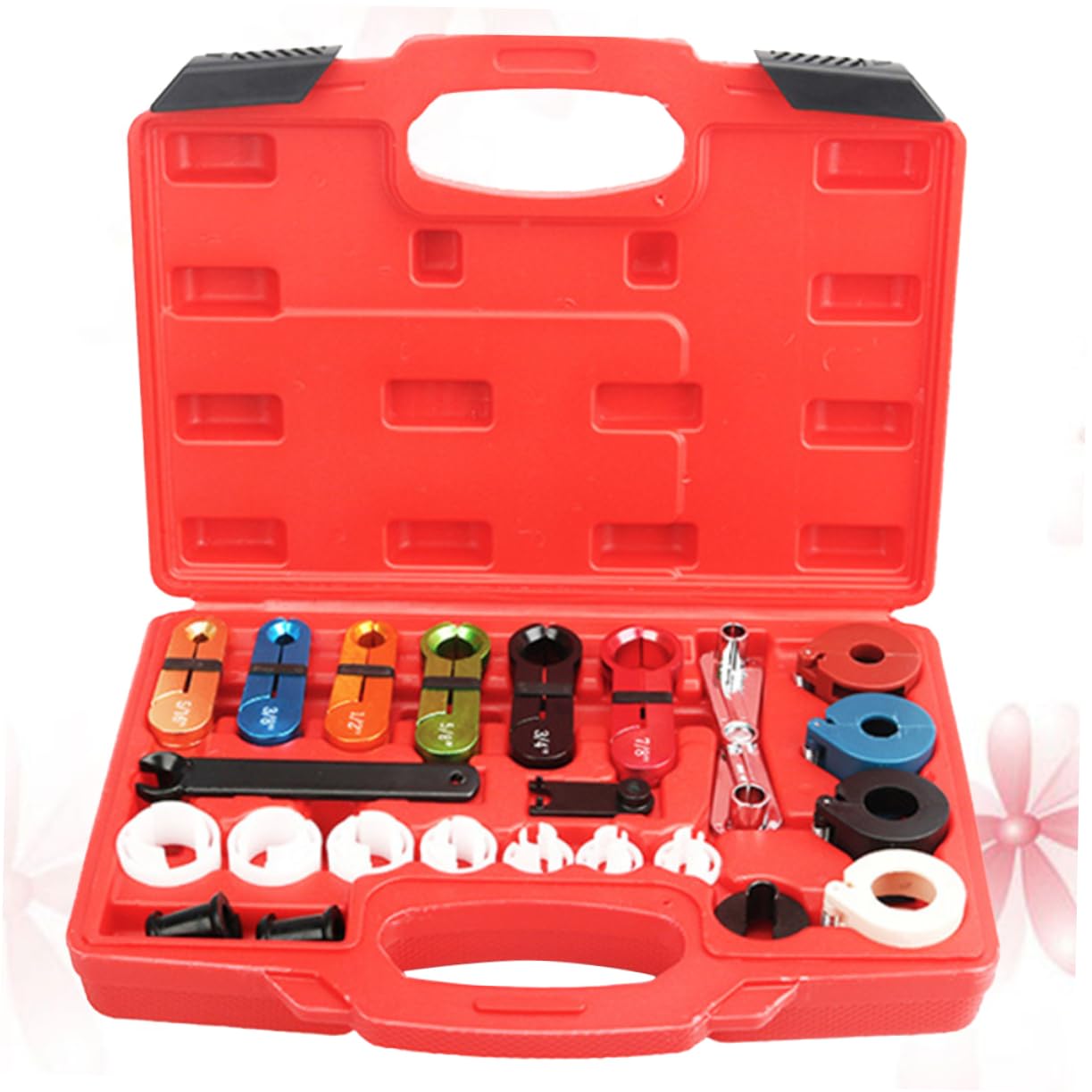 ABOOFAN 22Pcs Automotive Tool Kit Set Fuel Line Quick Disconnecter for Hose Radiator Heater Hoses Durable Red Disconnect Tools for Fuel Transmission Line Maintenance